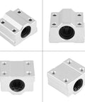 Professional 8Mm Linear Ball Bearing Slide Blocks Set Of Four features aluminum casing and sealed ball bearings for smooth gliding.