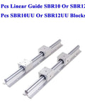 Premium Compatible SBR Rail Open Linear Bearing Block Kit For Desktop Printer Frames And Compact DIY Routing Machines With Multiple Preshot Lengths From 250mm To 1000mm To Handle Any Heavy Load And Stroke Requirement On Your Next Custom Build, 2 rails 4 blocks