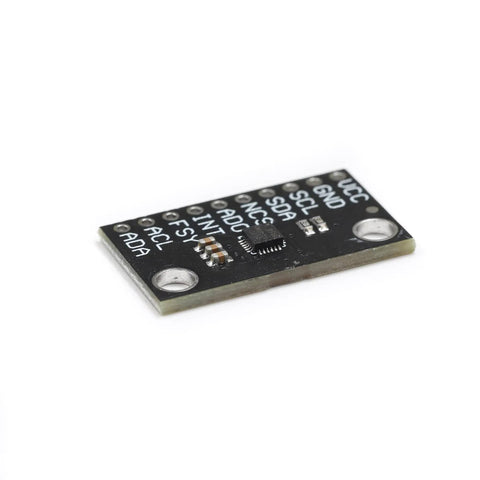 Low Power 9 Axis Motion Sensor Module with I2C interface, showcasing compact design for wearables and DIY robotics motion tracking.