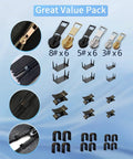 Zipper Repair Kit Upgrade With Replacement Sliders And Pulls 99 Piece Quick Fix Set for Jackets Backpacks and Luggage components