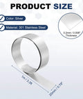 High Elasticity Stainless Steel Narrow Foil Strip Roll 0.2mm X 20mm X 1m for DIY showing size and material details