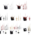 Various sets of clock hands and movements from Backwards Clock Movement Kit For DIY Wall Clocks Replacement Accessory Durable Reusable Tool