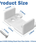 2 Pack Sliding Closet Door Floor Guides For 1 3 8 Inch Doors White Includes 8 Screws N 6565 Replacement Part Durable Easy Install Kit For Smooth Operation And Long Lasting Performance.