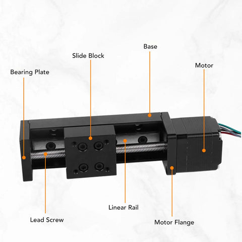 CNC Linear Slide Motion Stage With 200mm Stroke And 28 Stepper Motor Driven XYZ Positioning Table For Router Engraving Automation And Precise DIY Machining, alloy linear rail slide with lead screw and motor