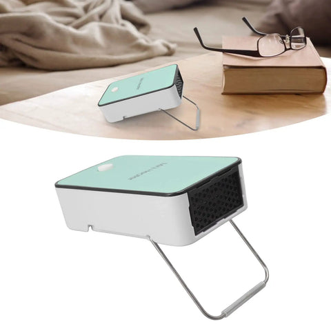 Compact Desk Space Heater With Adjustable Tilt Bracket Crank Up The Heat In Seconds Ultra Quiet 40dB With Overheat Protection Cyan Finish