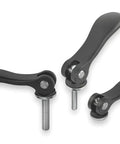 Top Tier Cam Lever With Clean 5 16 18 Internal Thread And Dead Serious Steel Pin Hinge, black aluminum grips