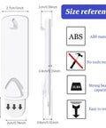Damage Free Picture Hangers 100 Pack Adhesive Strips No Nails Hooks For Home Kitchen Bathroom Door Closet White Holds Up To 4 Lbs Each size reference chart