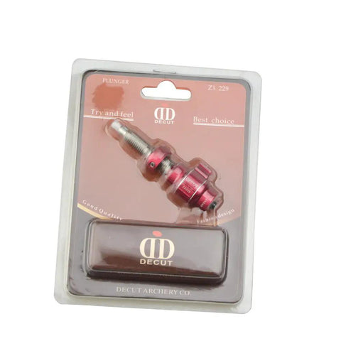 Dope Aluminum Cushion Plunger And Screw On Arrow Rest For Recurve And Takedown Bows With Tight Flight Stability And Crisp Shot Alignment In Fresh Red Kit in packaging.