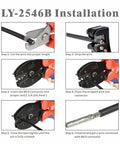 Step-by-step use of All In One Solar Panel Crimp Tool Kit With Solar Connector Crimper For AWG 14 To 10 Wires And 2 4 6 Mm2 Cables