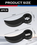 Two Pack Pry Bar Wrench Adapters With 4 Point And 8 Point Bits, Half Inch Drive, DIY Friendly Bull Horn Design dimensions shown