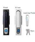 Heavy Duty Industrial Cabinet Switch Power Distribution Box Lock With Key Handle For Secure Machine Equipment And Furniture Hardware Use - Black and Silver Locks with Keys