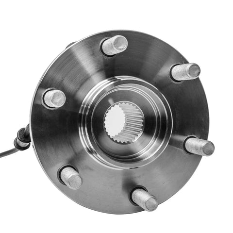 Top view of Front Wheel Bearing And Hub Assembly For 2005 2018 Nissan Frontier 2005 2012 Pathfinder 2005 2015 Xterra And 2009 2012 Suzuki Equator 4WD