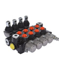 High efficiency hydraulic directional valve for heavy-duty projects, featuring double acting with spring return and precise cylinder control.