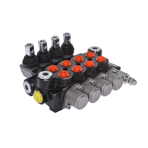 High efficiency hydraulic directional valve for heavy-duty projects, featuring double acting with spring return and precise cylinder control.