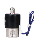 Stainless Steel 1/4 Inch Electric Solenoid Valve 12V DC Normally Closed With Viton Seals, industrial-grade side view