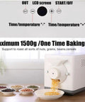 No Hassle Home Coffee Bean Roaster With Precise Temp Control And Even Stir For Deep Flavor Development Perfect For Roasting Nuts Beans And Elevating Your Morning Brew Vibes shows LCD interface for time and temperature settings.