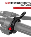 Universal Motorcycle Throttle Lock Cruise Speed Handlebar Accelerator With One Click Release No Sweat Install Twist Grip Control For Road Riders Seeking Smooth Cruisin Build close-up of throttle lock on handlebar