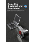 Three Pack Appliance Button Covers With Safe Flip Lid, Safety Switch Protectors in clear, 54x54mm size, on wet surface.