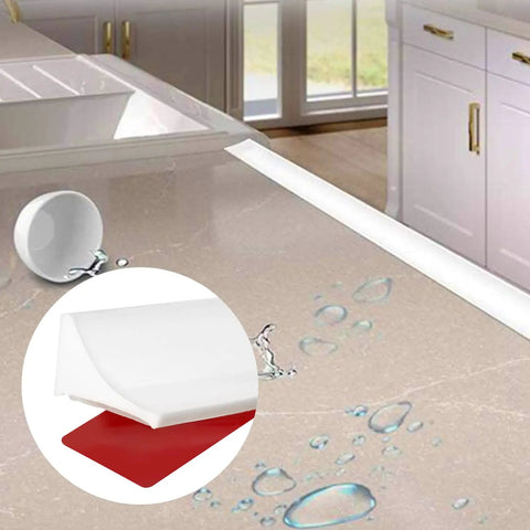 Collapsible Self Adhesive Silicone Shower Threshold Water Dam Seal Strip For Dry And Wet Separation In Bathroom And Kitchen