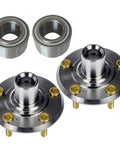 2 Pack Front Wheel Bearing And Hub Assembly With 5 Lug Fits 2002 to 2005 Dodge Neon And 2003 to 2010 Chrysler PT Cruiser Heavy Duty Low Runout Quad Lip Seal For Noise Reduction And Smooth Ride
