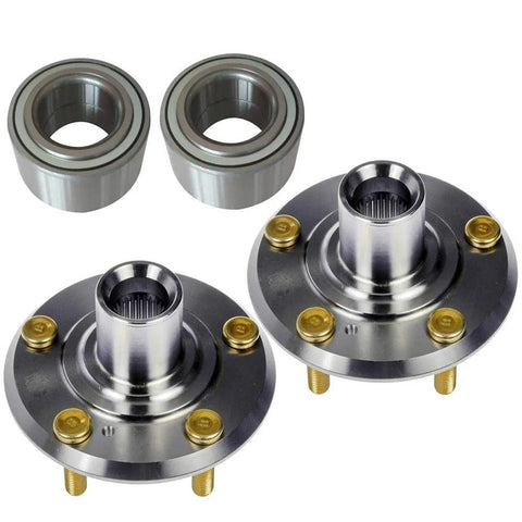 2 Pack Front Wheel Bearing And Hub Assembly With 5 Lug Fits 2002 to 2005 Dodge Neon And 2003 to 2010 Chrysler PT Cruiser Heavy Duty Low Runout Quad Lip Seal For Noise Reduction And Smooth Ride