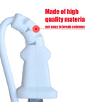 Close-up view of the 15 Foot Two Prong Indoor Outdoor Extension Cord With Single Outlet White Thin Design featuring durable material.