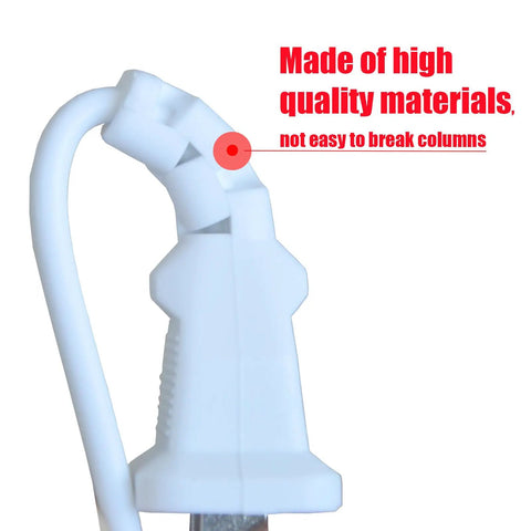 Close-up view of the 15 Foot Two Prong Indoor Outdoor Extension Cord With Single Outlet White Thin Design featuring durable material.