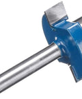 Solid 35 Piece 1/4 Inch Shank Carbide Router Bit Kit With Heavy Duty Case Delivering Smooth As Butter Cuts On Hard Soft Wood Or Mdf Without A Hair Puller, showing a single carbide router bit.