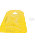Rock Solid Circle Cutting Jig For Plunge Router With Precise Pivot Holes Adjustable Wood Cutting Guide in yellow, featuring fixed pivot holes.