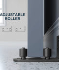 Sliding Barn Door Bottom Floor Guide With Ball Bearing Rollers, Adjustable Stay Wheel, Wall Mount System, Flush Flat Bottom Design