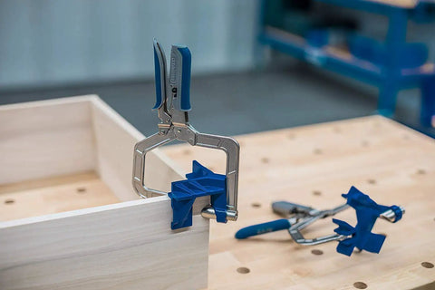 90 Degree Corner Clamp Set, 2 Pack for Cabinets, Boxes, Drawers and T-Joints, Keeps Your Hands Free While You Fasten, Quick, Easy Assembly