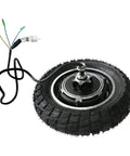 48V 350W Brushless Hub Motor Wheel for Electric Scooter or Mini Bike with 10X2.5 inch tire and wiring harness.