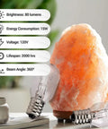 Himalayan salt lamp with Six Pack E12 Candelabra Base 15W Incandescent Bulbs For Himalayan Salt Lamps And Plug In Night Lights Dimmable