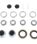 Complete Beefed Up Boat Trailer Axle Hub Wheel Bearing Kit With Grease Seals And 1.98 Inch Dust Caps For 1 1/16 Inch Axles