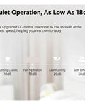 YPDJVLTI 45-52Inch Ceiling Fans Lights Ceiling Lamp showcasing quiet operation at 18dB for a restful experience.