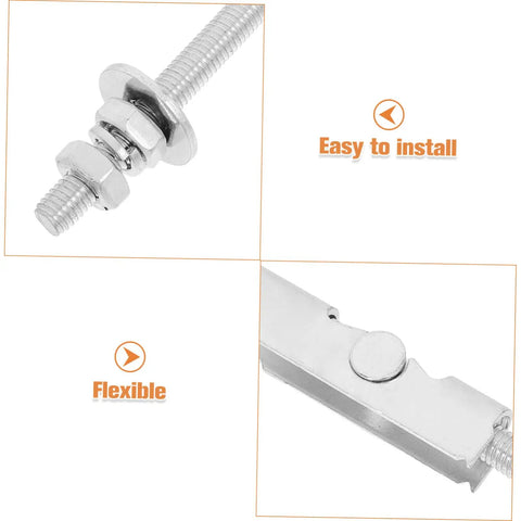 Beefy Heavy Duty Metal Toggle Bolt And Drywall Anchor Kit M8x72x100mm for hollow wall mounting, showing close-up of bolt and wing nut