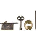 Set Of Five Antique Furniture Locks For Cabinets And Drawers With Old School Vibe Vintage Wood Box Lock With Key Kit