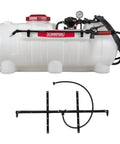 Made In USA 25 Gallon ATV UTV Sprayer With 12 Volt Power 2.5 GPM EZ Mount Heavy Duty Multi Purpose Tank and 2 Nozzle Spray Boom