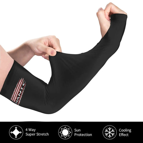 Premium Ice Silk Cooling Arm Sleeves Feature An Iconic American Flag Print to keep you chillin while shutting out harsh ultraviolet rays.