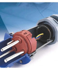 Heavy Duty Industrial Plug And Socket Connector For Surface Or Concealed Installation, showing internal wires and copper core
