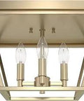 Laurel Ridge 4 Light Alturas Gold Large Flush Mount Ceiling Light Dimmable for modern spaces