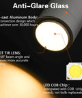 Diagram highlighting features of Dope 15W H Type LED Track Light Heads For Accent Lighting And Artwork Adjustable Beam