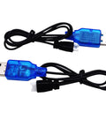 Two Pack 3.7V LiPo USB Charge Cable With MX2.0 2P Plug For RC Drones Planes Boats Helicopters And Other MX2.0 Battery Toys