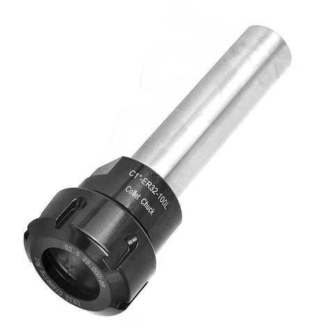 ER32 Collet Chuck With 100mm Straight Shank 25.4mm Diameter Heavy Duty CNC Milling Tool Extension For Milling Machines And Lathes Rock Solid Stability