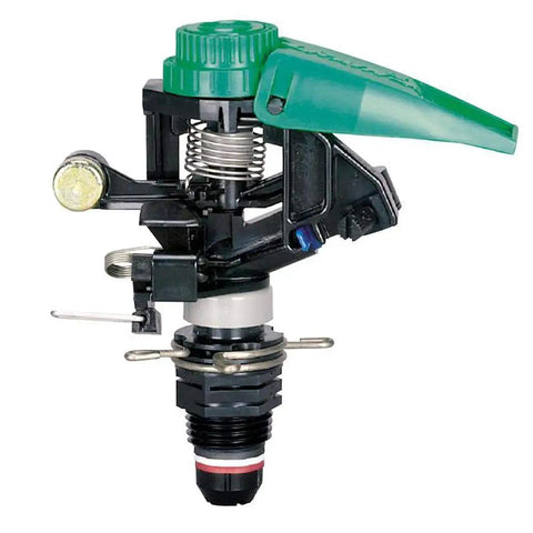Plastic Impact Lawn Sprinkler With Adjustable 20 To 360 Degree Spray Pattern And 24 To 45 Foot Coverage, side view