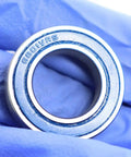 12x21x5mm Chrome Steel Blue Sealed Cartridge Bearings With Grease For Bike Pivot Four Pack Full Complement No Retainer For Beefy Load Handling Up To Forty Five Percent Higher Load Capacity And Smooth Quiet Pivot With Double VRS Lip Labyrinth Seal, blue sealed bearing