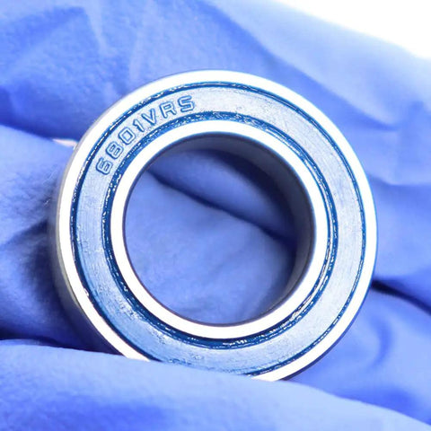 12x21x5mm Chrome Steel Blue Sealed Cartridge Bearings With Grease For Bike Pivot Four Pack Full Complement No Retainer For Beefy Load Handling Up To Forty Five Percent Higher Load Capacity And Smooth Quiet Pivot With Double VRS Lip Labyrinth Seal, blue sealed bearing