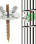 12 Sets Bird Cage Screws Fixing Kit For Stands And Cages Durable Silver Iron Hardware With Screws Cage Nuts Rails Perches And Springboards For Quick Assembly And Secure Mounts, screw and wing nut for cage bars