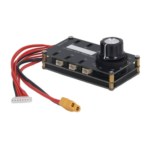 Gotta Grab This Top Shelf GNB27 PH2.0 Balance Charge Adapter with knob, charging six LiPo batteries for RC vehicles.