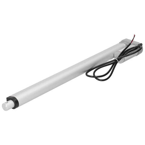 Get This Heavy Duty 30N Electric Linear Actuator With Compact Design For Boats And Industrial Machinery, Low Noise And Energy Saving Power Move For Cars At 12V DC Voltage - silver actuator with wires.
